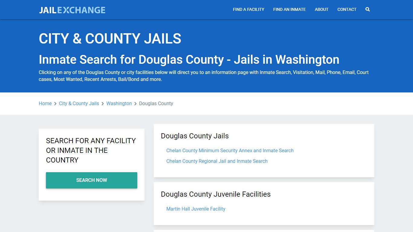 Inmate Search for Douglas County | Jails in Washington - Jail Exchange